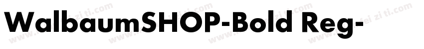 WalbaumSHOP-Bold Reg字体转换